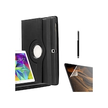 Samsung Galaxy Uyumlu Tab 4 10.1 T530 Kılıf Kapaklı Standlı 360 Dönebilen Koruma Dn22 Nano Kalem