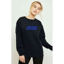 Ssparco Baskılı Siyah Kadın Sweatshirt