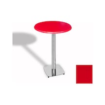 Bistro Masa Tokyo Kromnikel - Werzalit, Wermodin Ve Allzalit Tabla 60 Cm Çap - Kırmızı Çok Renkli