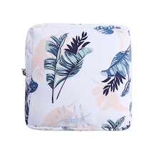 Sones Kızlar Taşınabilir Hijyenik Ped Saklama Çantası Kozmetik Ruj Çantası Beyaz Yaprak Diğer