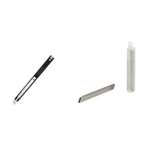 Maket Bıçağı Dar Metal 621g Siyah Ve 10 Adet Maket Bıçağı Yedeği