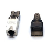 Cat6a Stp Sonlandırma Yuvası, Siyah Renk&lt Br&gt Cat6a Stp Field Termination Plug With Black Colour-20290