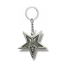 Pentagram Şeytan Figürlü Unisex Metal Anahtarlık