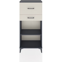 Hyperion Dolap Tek Raflı 2 Çekmeceli 60x44x134 Antrasit-aytaşı Antrasit