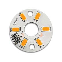 5730 5V 3W 31mm Sarı Led Modül Aluminyum Pcb 6 Led Lamba Işık