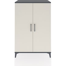 Hyperion Dolap 3 Raflı 2 Kapaklı 88x44x134 Antrasit-aytaşı Antrasit