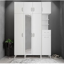 Açelya Portmanto Vestiyer Beyaz180 CM M11