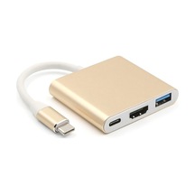 Usb 3.1 Type-c Den Hdmı Ye 4k Yüksek Hızda Dönüştürücü Kablo, Altın Renk, Pratik Ve Dayanıklı Tasarım