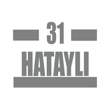 31 Hataylı Araba Sticker 17x17 Cm Gri