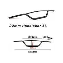 Chopper Cafe Racer Direksiyon Universal 22 Mm Siyah 016b