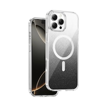 Onegif Apple İphone 16 Pro Max Sora Simli Magsafe Kapak - Siyah - Siyah