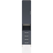 Hyperion Dolap 3 Raflı 4 Çekmeceli Tek Askılı 44x44x221 Antra... Antrasit