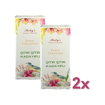 Çıtır Kadayıflı Antep Fıstıklı Sütlü Tablet Çikolata 200gr Dubai Çikolatası 2 Li