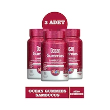 Ocean Gummies Sambucus 3 x 60 Çiğnenebilir Jel Form