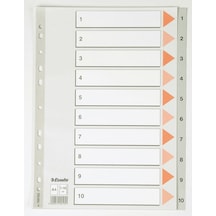 Esselte 100105 Seperatör A4 1-10 Rakam Gri