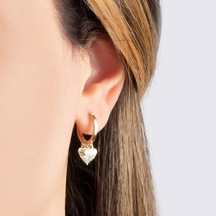 Sallantılı Kalp Küpe BLA09051