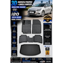 Hyundai İ20 2019 Model Uyumlu 3d Araca Özel Havuzlu Paspas+bagaj Havuzu Birebir Uyum