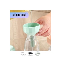 Mini Silikon Gıda Hunisi Süzgeçli Küçük Mutfak Hunisi, Sıvı & Kuru Gıda Aktarıcı Çok Renkli