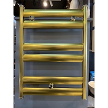 İsaoğlu Yapı Mat Gold Havlupan 50 70 Ölçü Vanalar Dahil Set Banyo Havlupanı Mat Gold