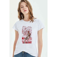 Allen Iverson Baskılı Beyaz Kadın Tshirt