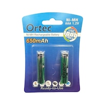 Ortec 1.2v 650mah Ni-mh Aaa Şarj Edilebilir İnce Kalem Pil