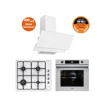 Eminçelik Ve AFM Tech 31 221 + FM7701+FM3301 Beyaz Ankastre Set