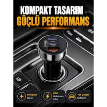 Mey İthalat 60w Araç İçi Hızlı Şarj Adaptörü Çift Usb-c Pd Ve Usb-a Qc3.0 Cn