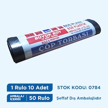 Egeplast Çöp Torbası Büyük Boy Siyah 65X80 Koli 50 Rulo