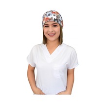 Turuncu Kahve Kediler Desenli Cerrahi Bone