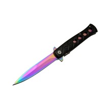 Venom K033 Gökkuşağı Kamp Çakı 23cm- Yarı Otomatik, Kemerlikli