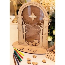 Hdrlazerdizayn Sütunlu Giriş Model Düğün Hatıra Defteri Pano
