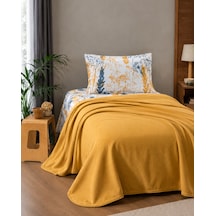 Kapreo Home Kristal Lusso Tek Kişilik 3 Parça Pike Takımı 160 X 230 Hardal