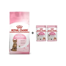 Royal Canin Kitten Kısırlaştırılmış Yavru Kedi Maması 2 KG + Yaş Mama 2 x 85 G