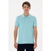 U.S. Polo Assn. Erkek Slim Fit Polo Yaka Aqua Basic Tişört 50297983-VR007