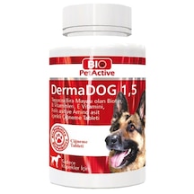 Bio PetActive Dermadog 1.5 Sarımsaklı Bira Mayalı Probiotik Büyük Irk Köpek Vitamini 100 Tablet 150 G