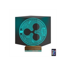 Luvivia Crypto Ripple Xrp Coin 3d Lamba - Masa Gece Lambası Şeffaf