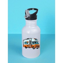 Karavan Teması Matara Suluk 600 Ml - Sporcu Suluğu, Büyük Suluk, Spor Matara, Sporcu Sulukları Beyaz
