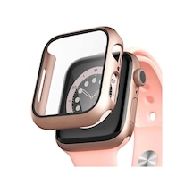 Apple Watch Series 9 41mm Kılıf Matte Premium Slim Watchband Rose Gold Watch Series 9 41mm İle Uyumlu Kordon - Rose Gold