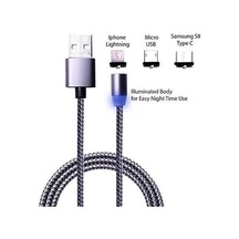 Lightning Micro Usb Type C Mıknatıslı Şarj Kablosu