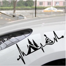 Kamp Çadırı Kayık Kalp Atışı Tasarım Oto Motosiklet Sticker 2 Parça 20 8 Cm