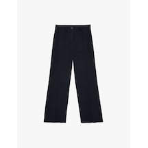 Koton Düz Bol Paça Yüksek Bel Kumaş Pantolon Lacivert 6sak40223pw Lacivert