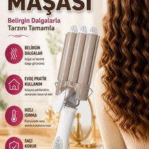 Ergonomik Saç Bukle Maşası Doğal Ve Belirgin Bukleler