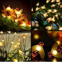 8 Led'li Bal Arısı Solar Bahçe Aydınlatması 2'li Paket - Doğa Dostu Ve Dekoratif Dış Mekan Işığı Çok Renkli