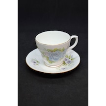 Bone China Mavi Gül Vintage Çay/kahve Fincanı 2 Parça 150 Ml