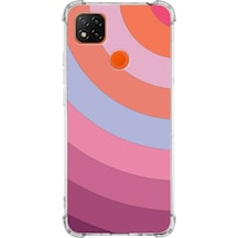Xiaomi Redmi 9c Köşe Korumalı Antişok Kapak Renk Cümbüşü Tasarımlı Şeffaf Silikon Kılıf