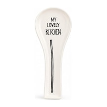 590 Hand Made Porselen Yatay Kaşık Altlığı 27 Cm Tezgah Üstü Yemek Kaşığı Ve Kepçe Tutucu Düzenleyici Stand