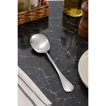 Çelik Servis Kaşığı - Ergonomik Paslanmaz Çelik Kaşık - Pilav Tatlı Yemek Servis Kaşığı - 21 Cm
