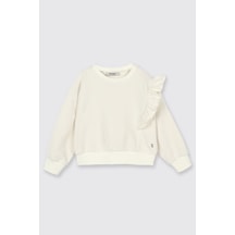 Panço Kız Çocuk Sweatshirt Ekru