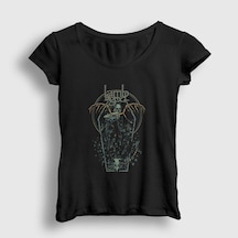 Presmono Kadın Coffin Lamb Of God T-shirt Siyah