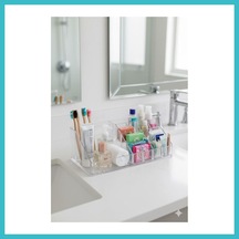 Bezos Şeffaf Akrilik Banyo Kozmetik Düzenleyici Organizer 13x22x8 Cm Dfnbez